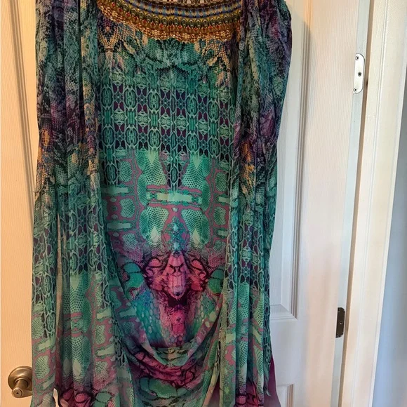 Camilla Teal and Purple High Low Dress - Picture 2 of 3